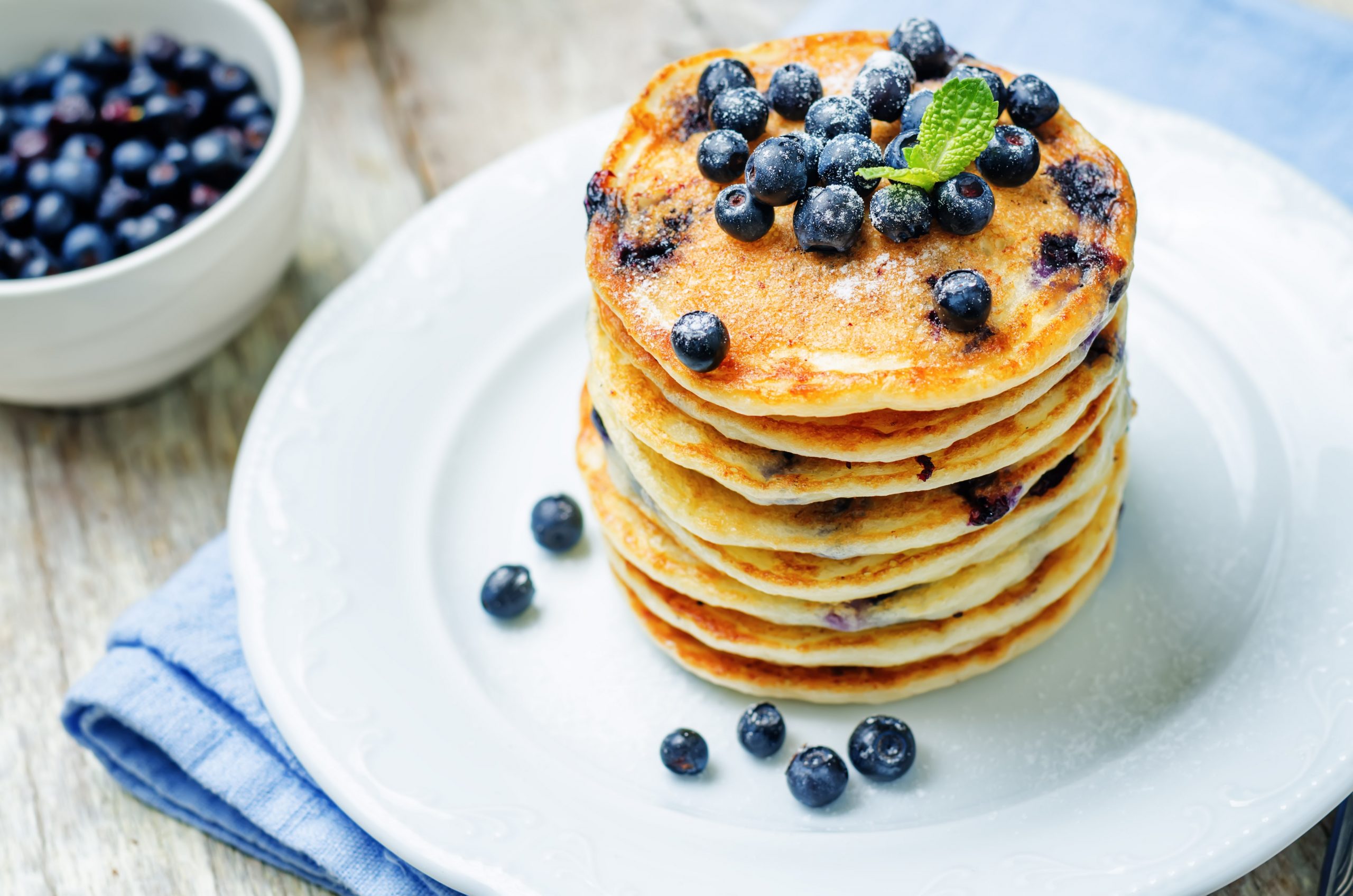 Vanilla and Blueberry Protein Pancakes Recipe